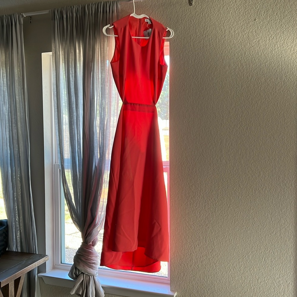 Salmon open back dress. New with tags. Site photos are the yellow dress.
